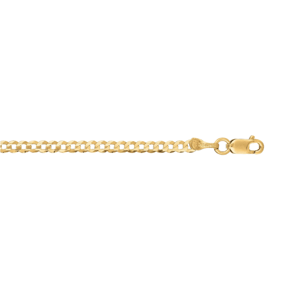 14K Gold 2.6mm Comfort Curb Chain