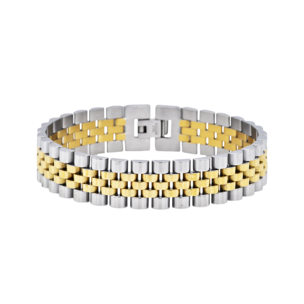 Gold Stainless Steel Watch Link Bracelet
