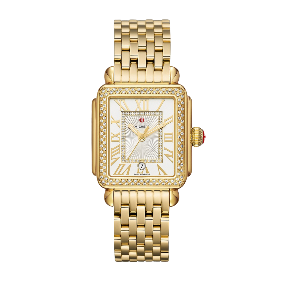 Michele Deco Madison 18K Gold Diamond Watch