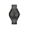 Michael Kors Mens Oversized Slim Runway Black-Tone Watch