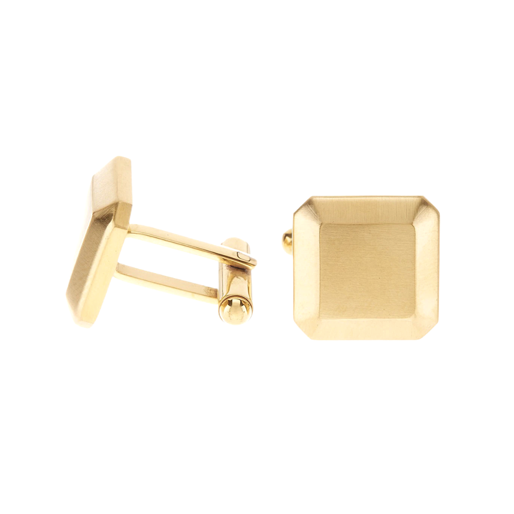 Gold Stainless Steel Cuff Links