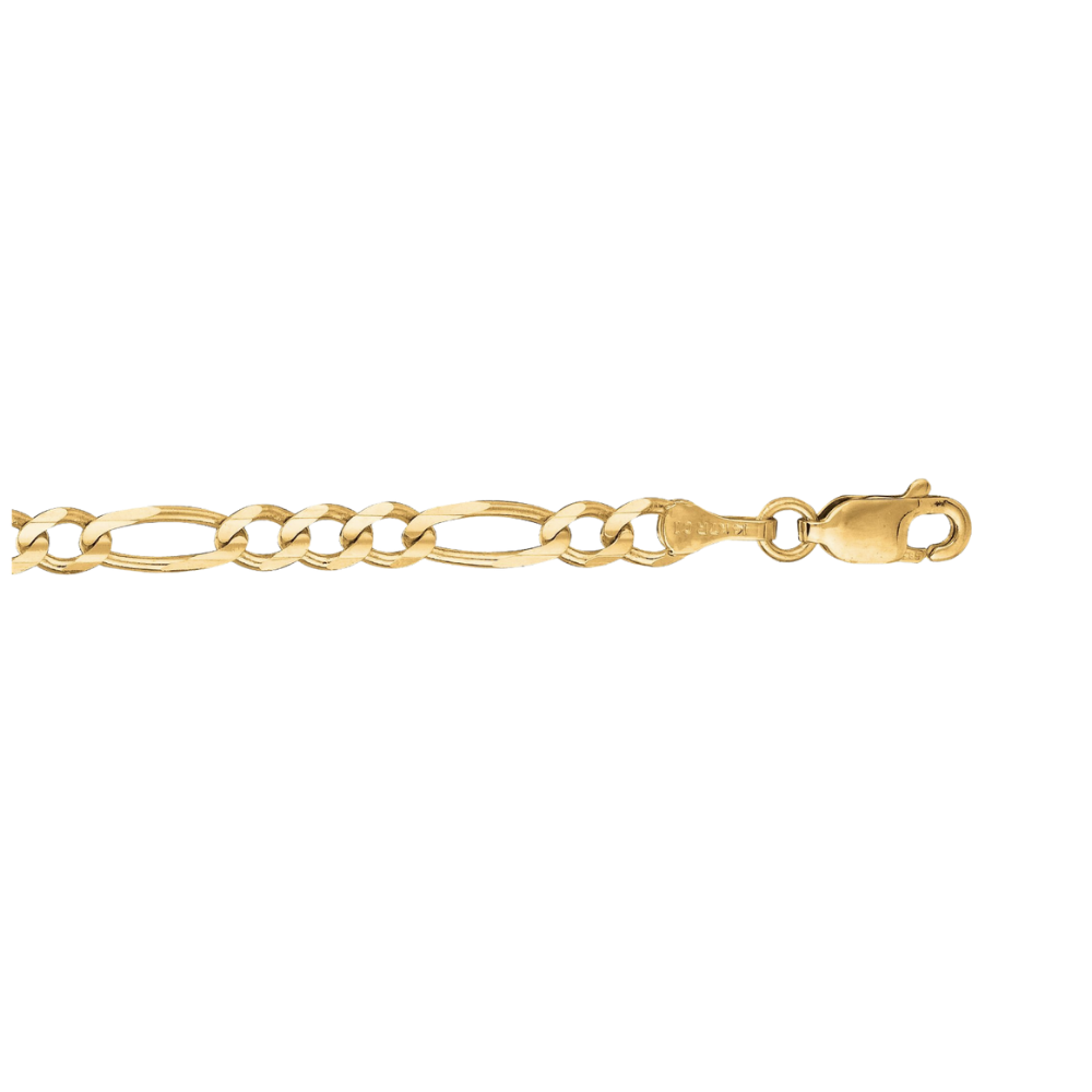 14K Gold 3.8mm Figaro Chain