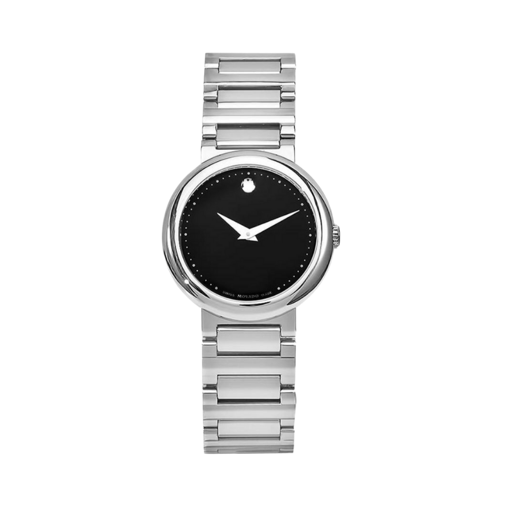 Movado women's outlet watch black face