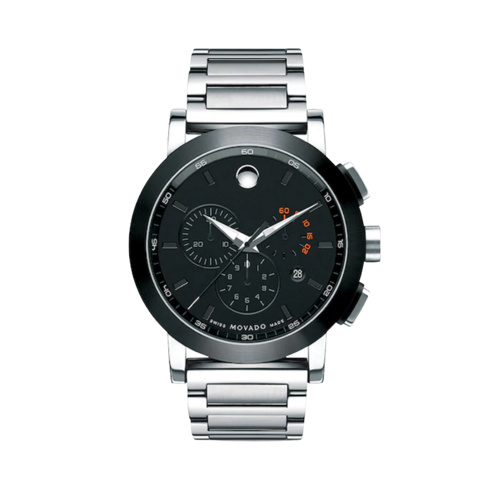 Movado Museum Chronograph Grey Dial Stainless Steel Men's Watch