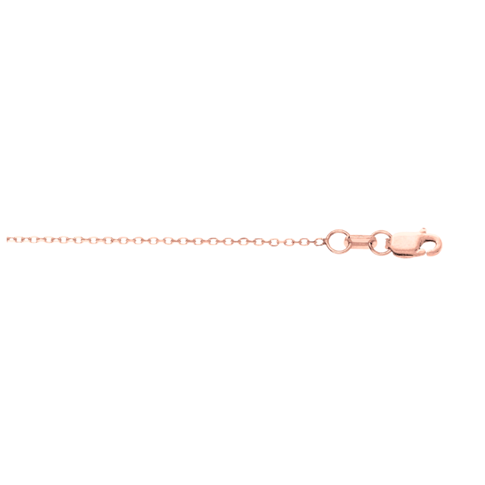 14K Gold .8mm Diamond Cut Cable Chain