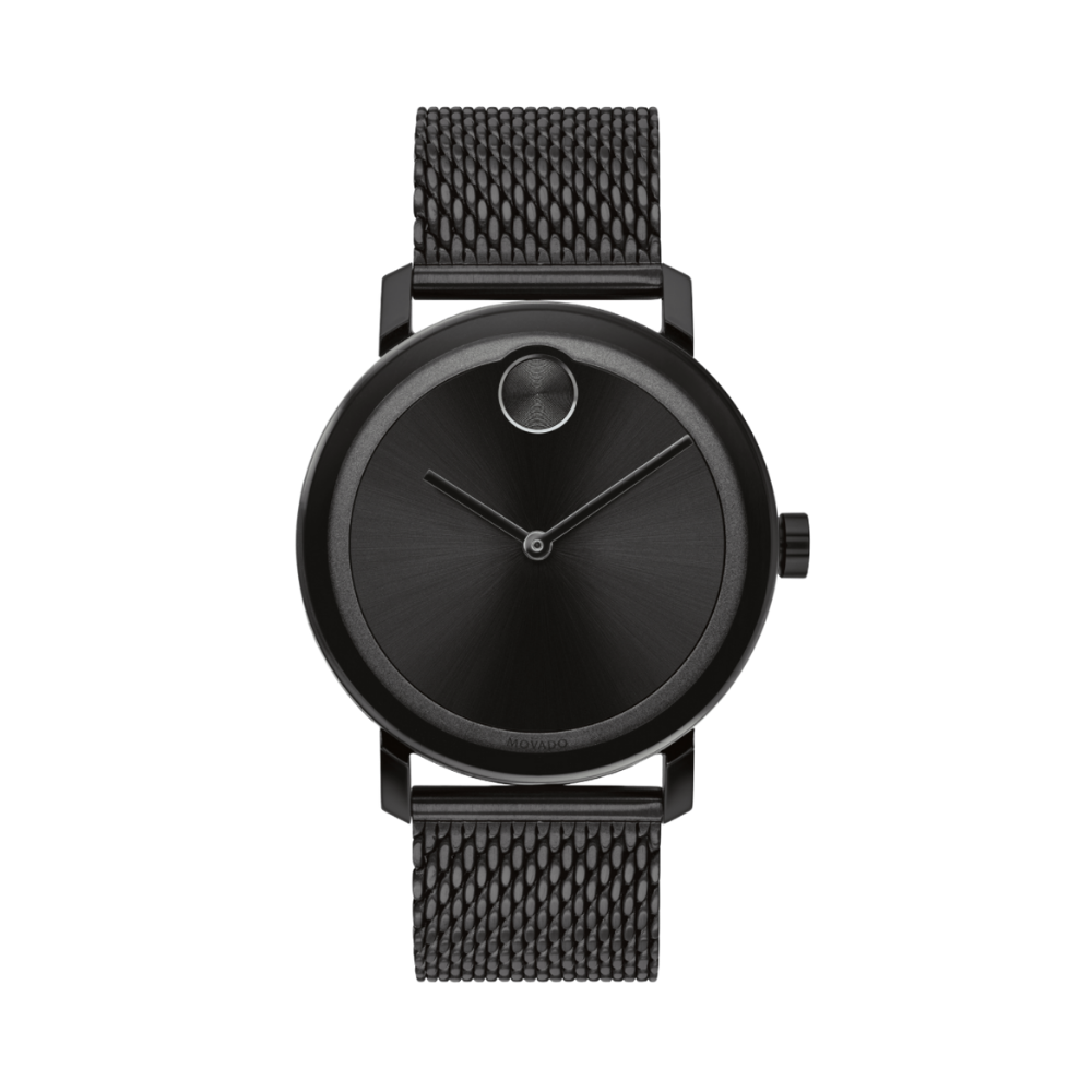 Movado Bold Black Dial Black Ion-plated Men's Watch