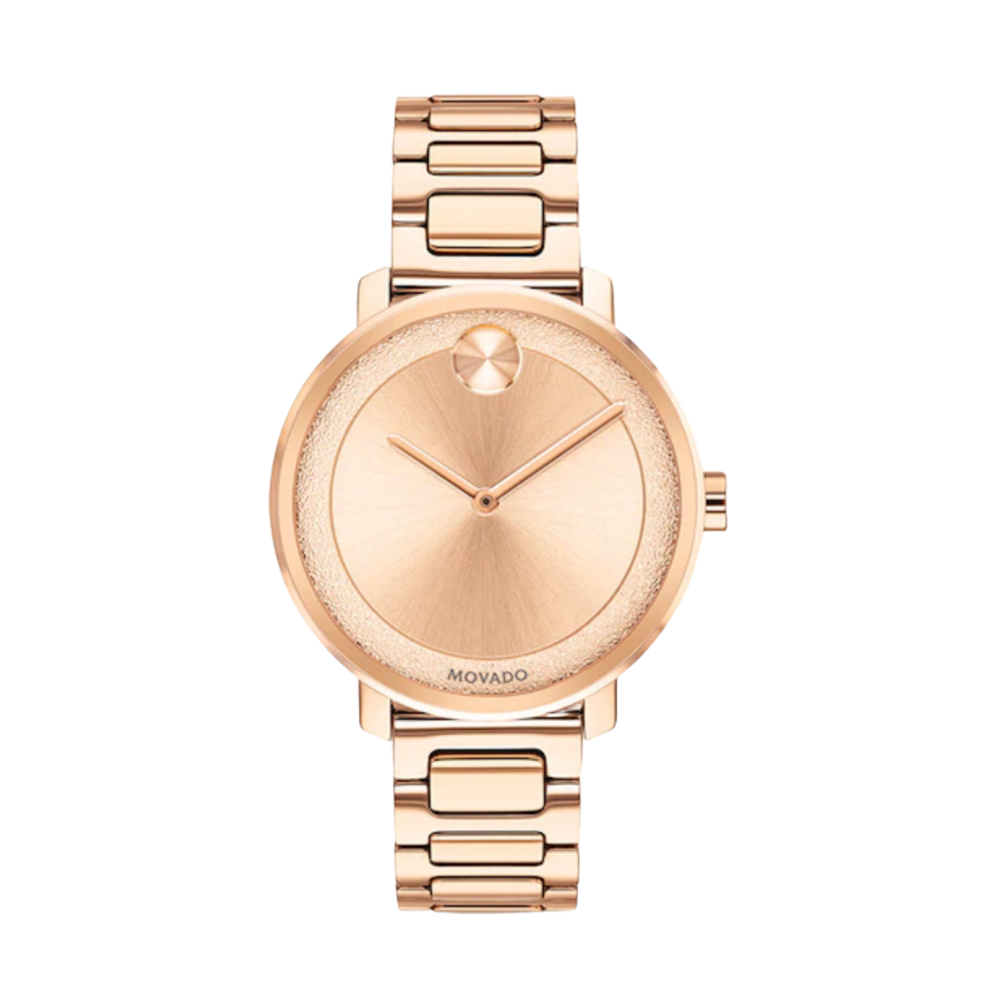 Movado bold women's watch hotsell rose gold