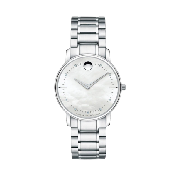 Movado mother of pearl diamond watch best sale