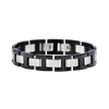 Black Stainless Steel Bracelet with Cubic Zirconia