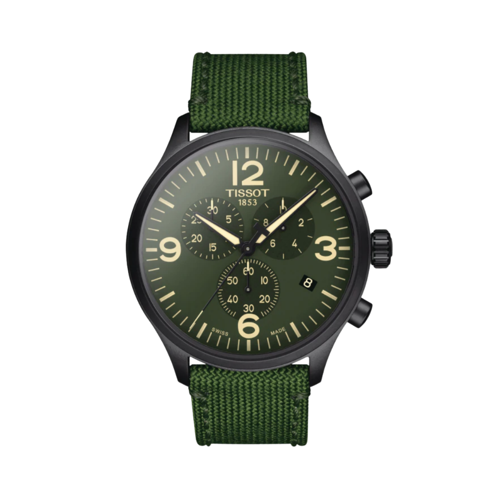 Tissot Chrono XL Quartz Green Dial Men's Watch