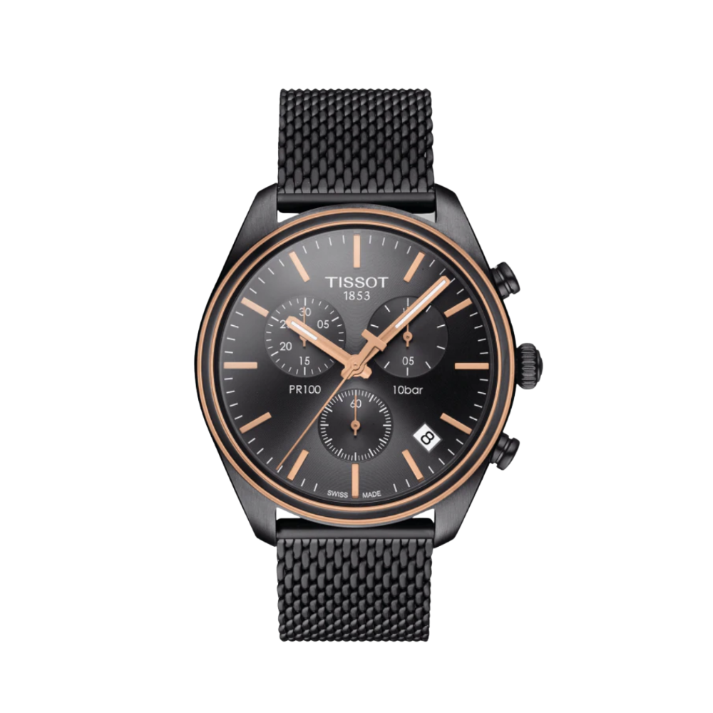 Tissot PR 100 Chronograph Black Dial Men's Watch