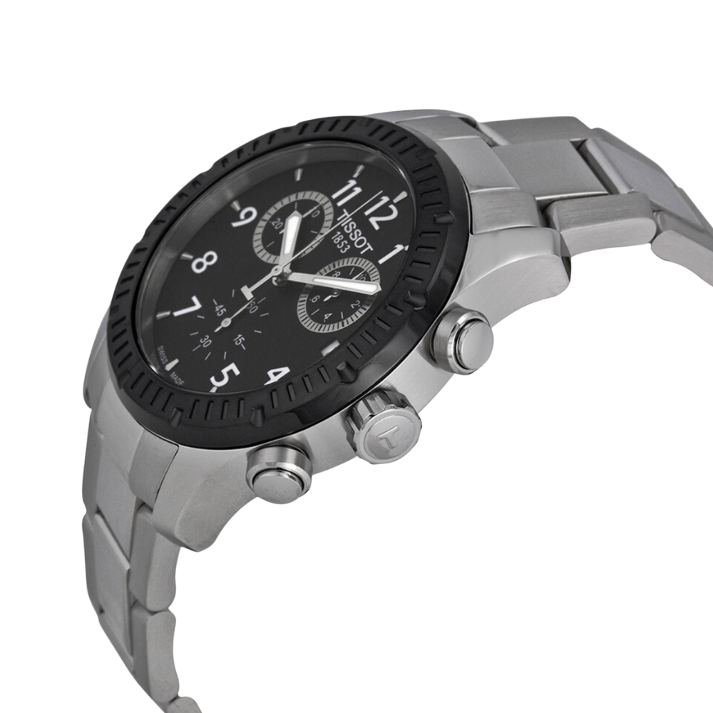 Tissot v8 hot sale chronograph black