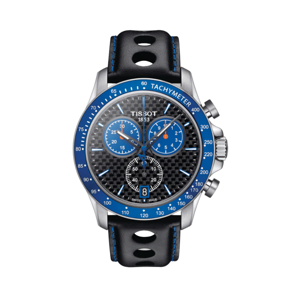Tissot V8 Alpine Chronograph Black Dial Men's Watch
