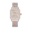 Michele Deco Madison Two-Tone Pink Gold Diamond Watch