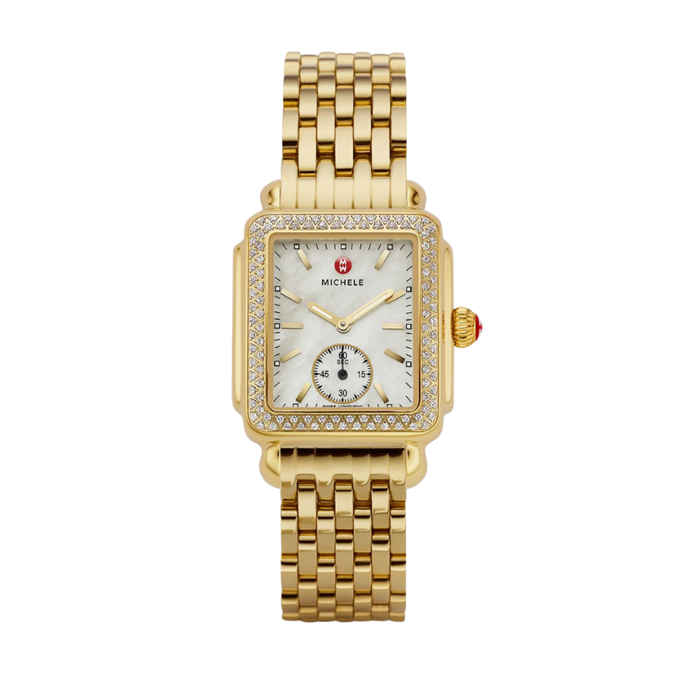 Michele rose gold hot sale diamond watch