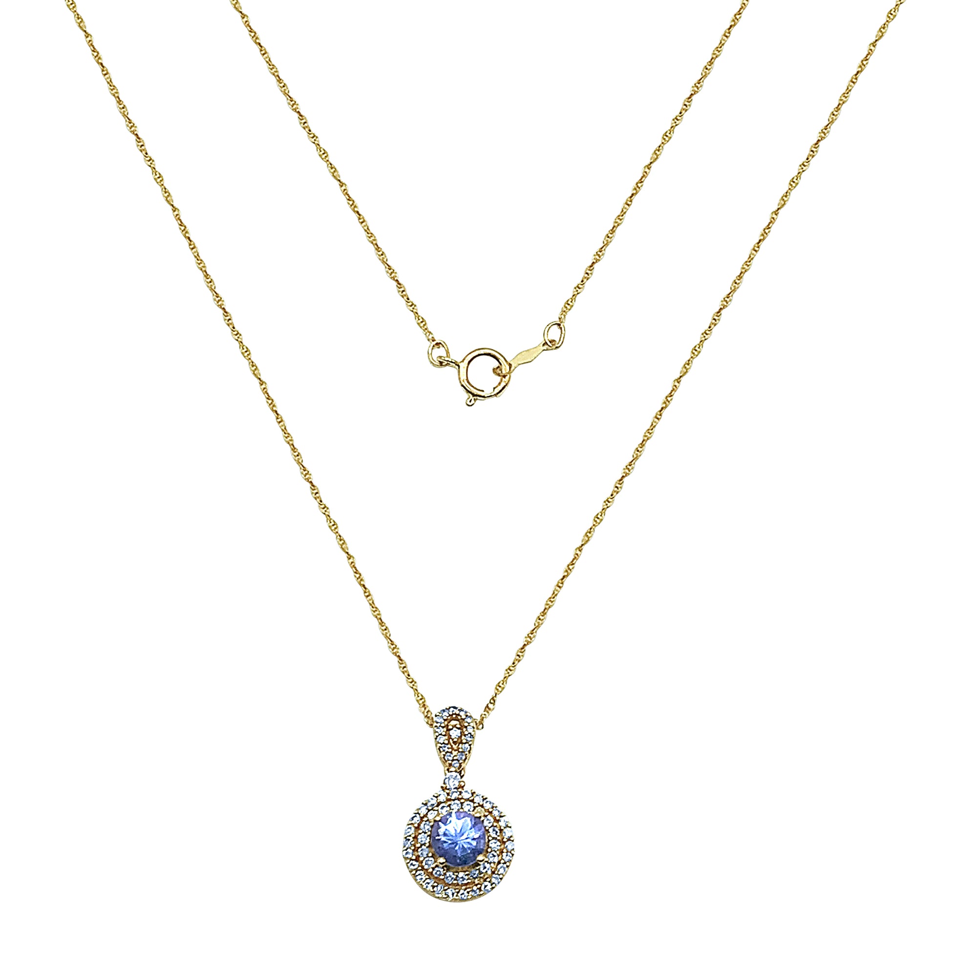 Diamond Tanzanite Necklace