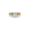 Men&#39;s Two Tone Invisible Setting Ring
