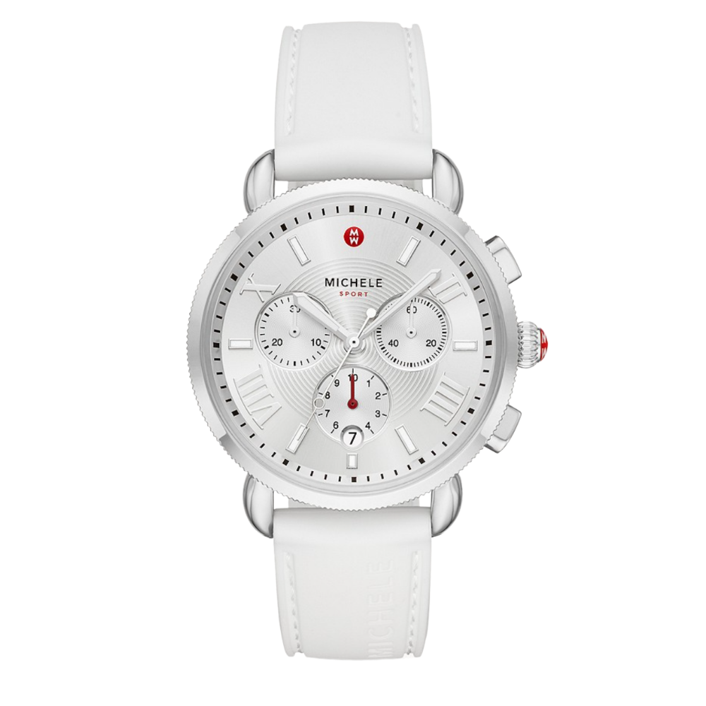 Michele Sporty Sport Sail White, Stainless