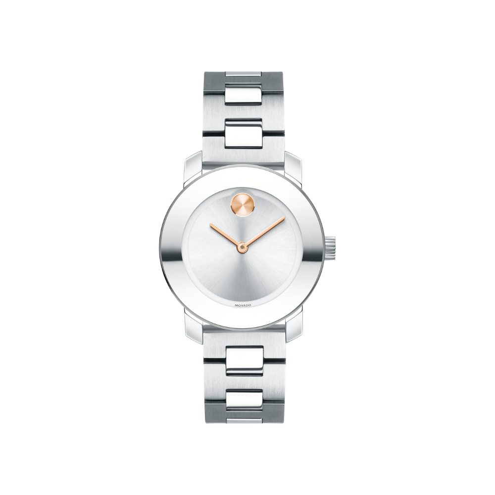 Movado bold silver dial ladies online watch