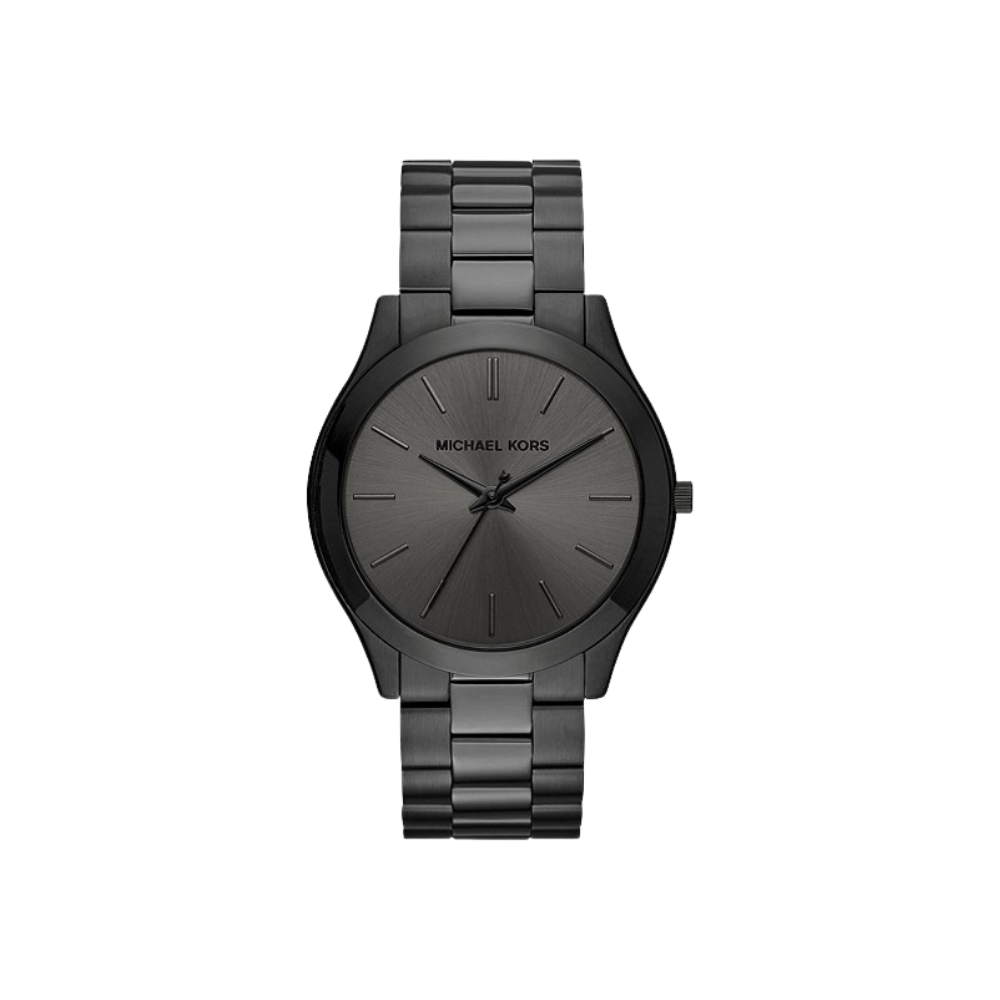 Michael Kors Mens Oversized Slim Runway Black-Tone Watch